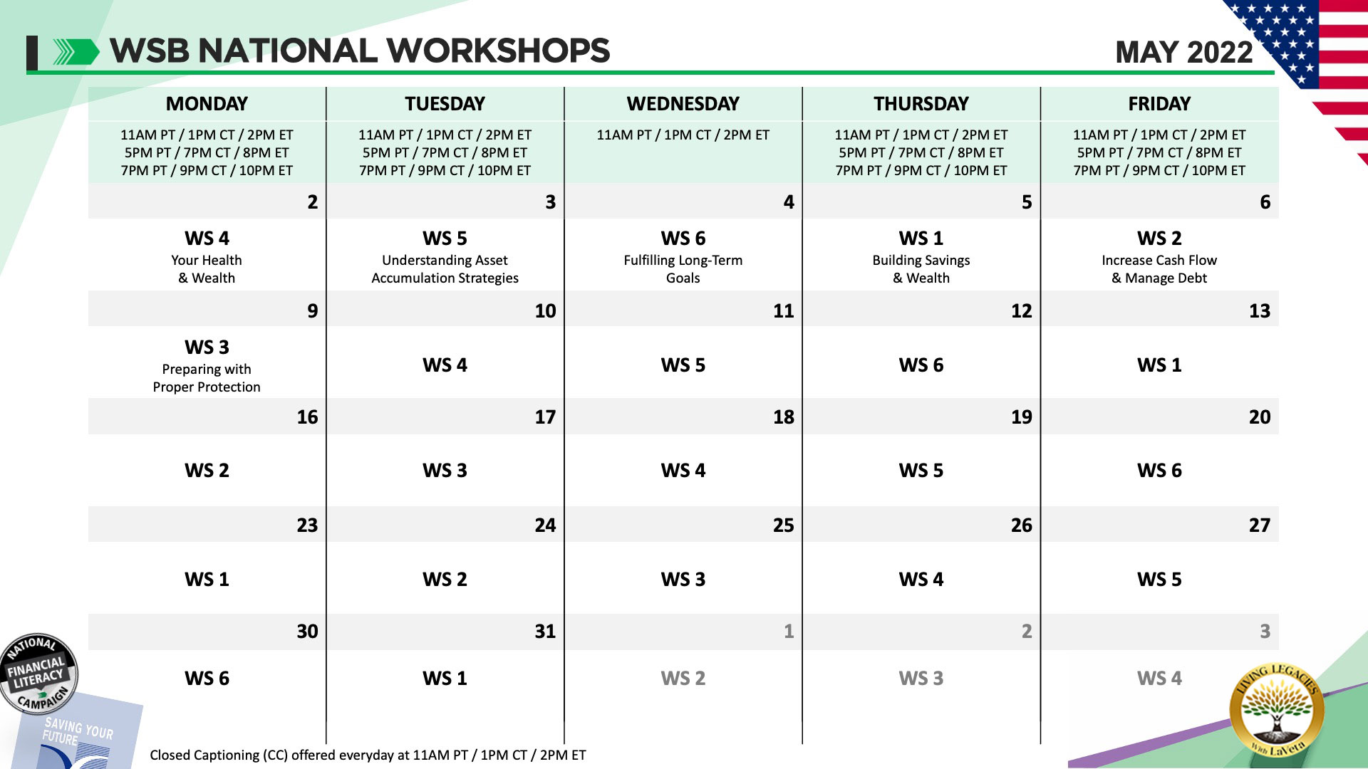 Calendar Workshops